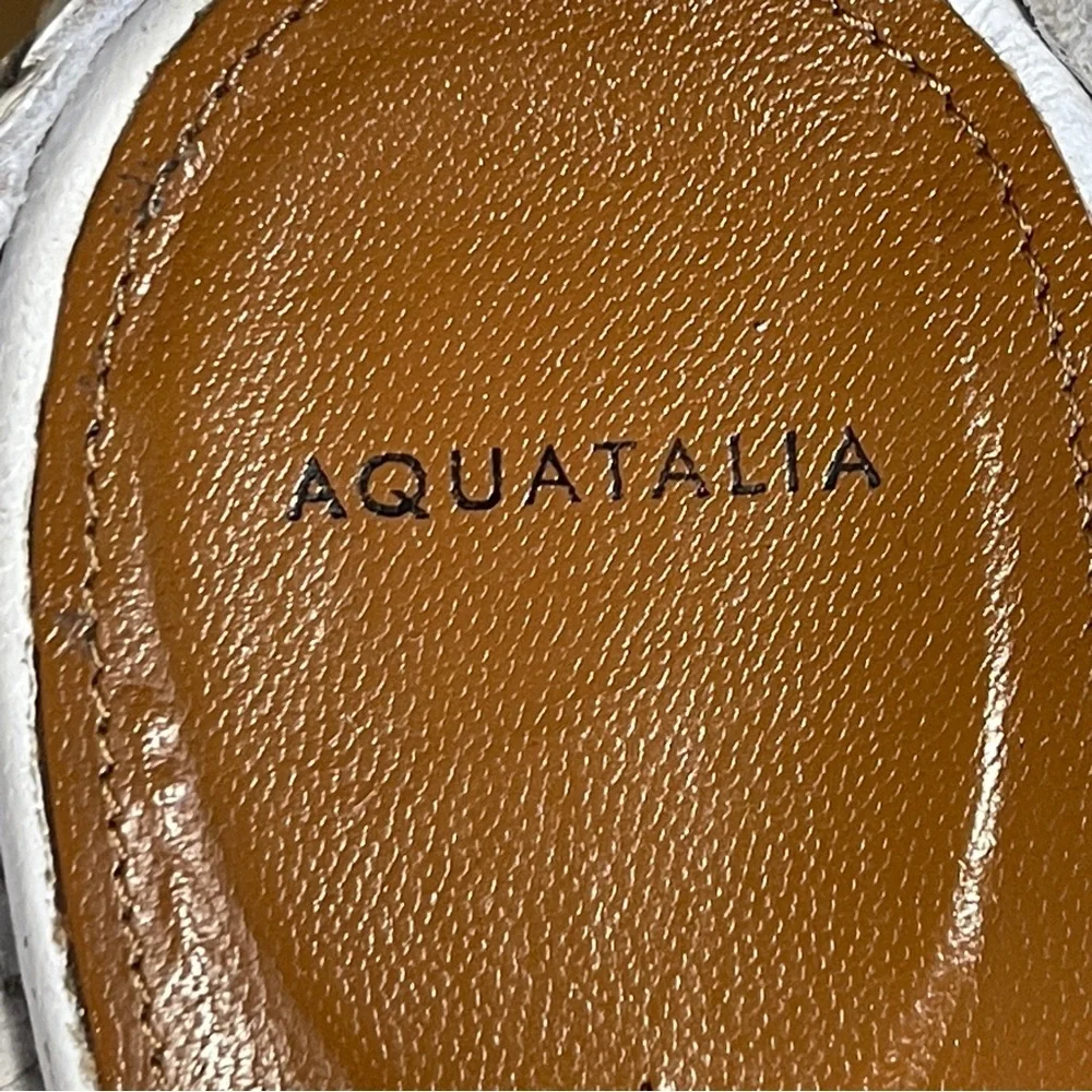 Aquatalia Women's Elena Weatherproof Woven Block-Heel Slide Sandals - Picture 11 of 13